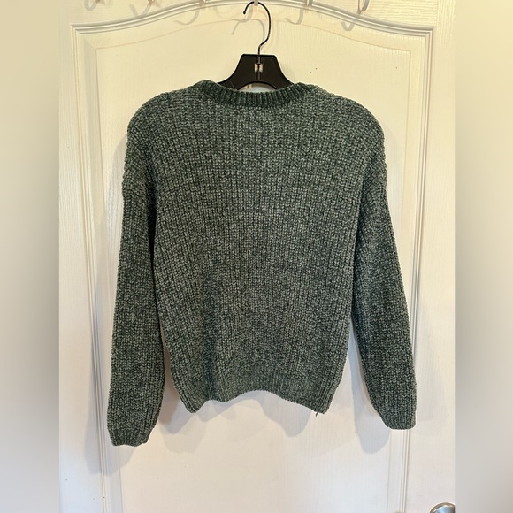 Mik mesh women’s green chunky sweater medium new w/o tags - Picture 3 of 6